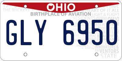 OH license plate GLY6950
