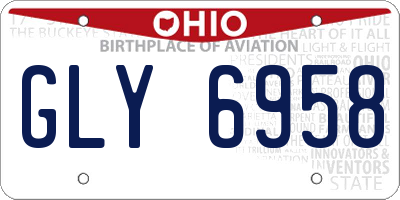 OH license plate GLY6958