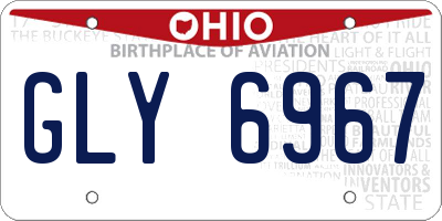 OH license plate GLY6967