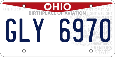 OH license plate GLY6970