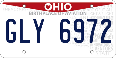 OH license plate GLY6972