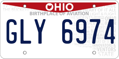 OH license plate GLY6974