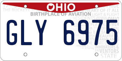 OH license plate GLY6975