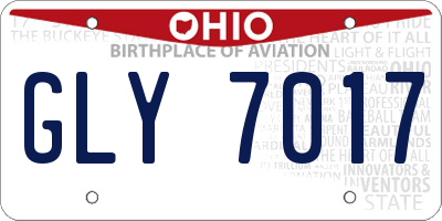 OH license plate GLY7017