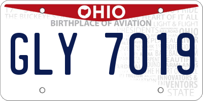 OH license plate GLY7019