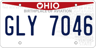 OH license plate GLY7046