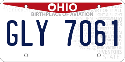 OH license plate GLY7061