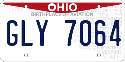 OH license plate GLY7064