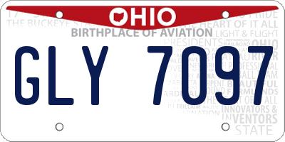 OH license plate GLY7097