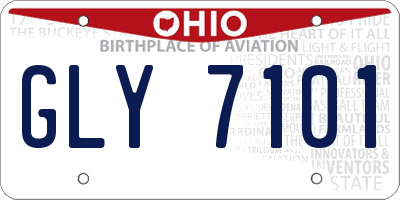 OH license plate GLY7101
