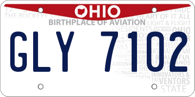 OH license plate GLY7102