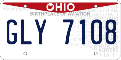 OH license plate GLY7108