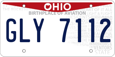 OH license plate GLY7112