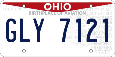 OH license plate GLY7121