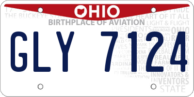 OH license plate GLY7124