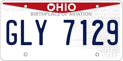 OH license plate GLY7129