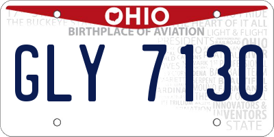 OH license plate GLY7130