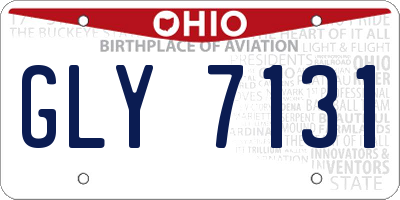 OH license plate GLY7131