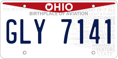OH license plate GLY7141
