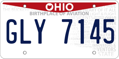 OH license plate GLY7145