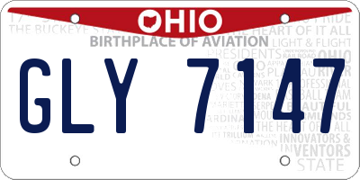 OH license plate GLY7147
