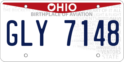 OH license plate GLY7148