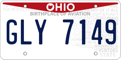 OH license plate GLY7149