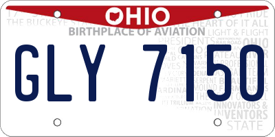 OH license plate GLY7150