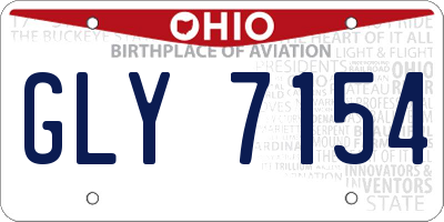 OH license plate GLY7154