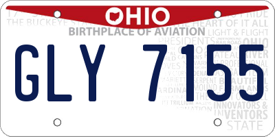 OH license plate GLY7155