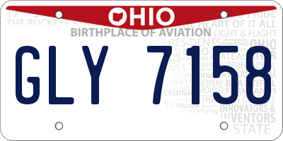 OH license plate GLY7158
