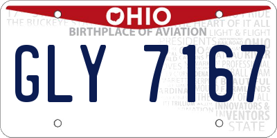 OH license plate GLY7167