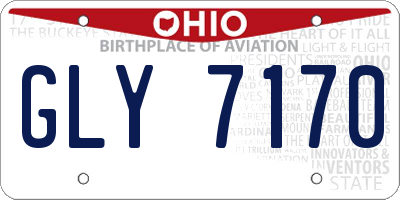 OH license plate GLY7170