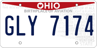 OH license plate GLY7174
