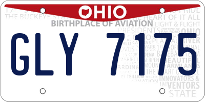 OH license plate GLY7175
