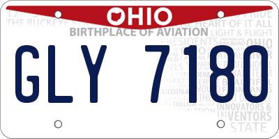 OH license plate GLY7180