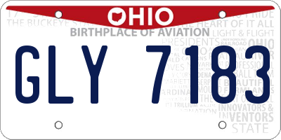 OH license plate GLY7183