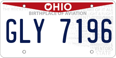 OH license plate GLY7196