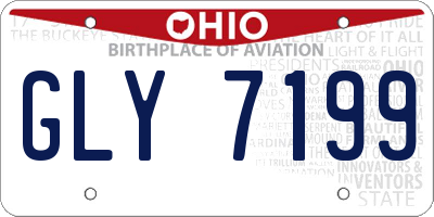 OH license plate GLY7199