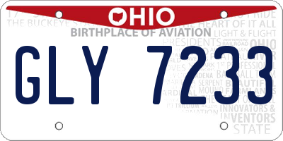 OH license plate GLY7233