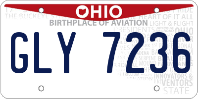 OH license plate GLY7236