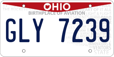 OH license plate GLY7239