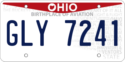OH license plate GLY7241