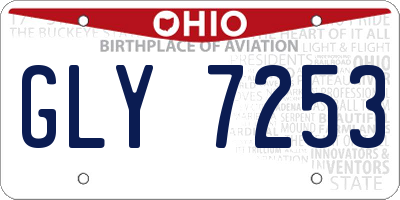 OH license plate GLY7253