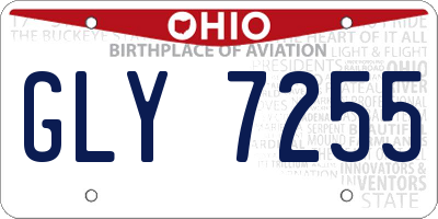 OH license plate GLY7255