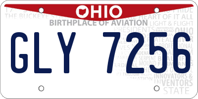 OH license plate GLY7256