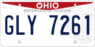 OH license plate GLY7261
