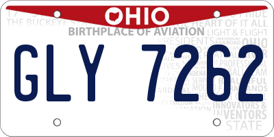 OH license plate GLY7262