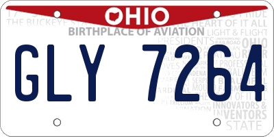 OH license plate GLY7264