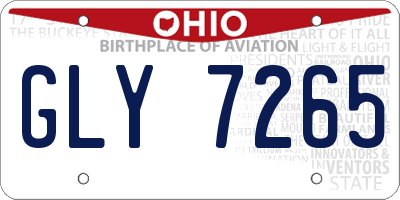 OH license plate GLY7265